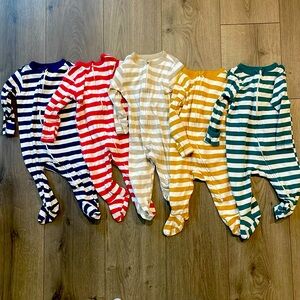 5 pair of striped pjs Old N 6-9 m